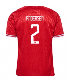 Danimarca Joachim Andersen #2 Maglia Gara Casa Repliche Europei 2024